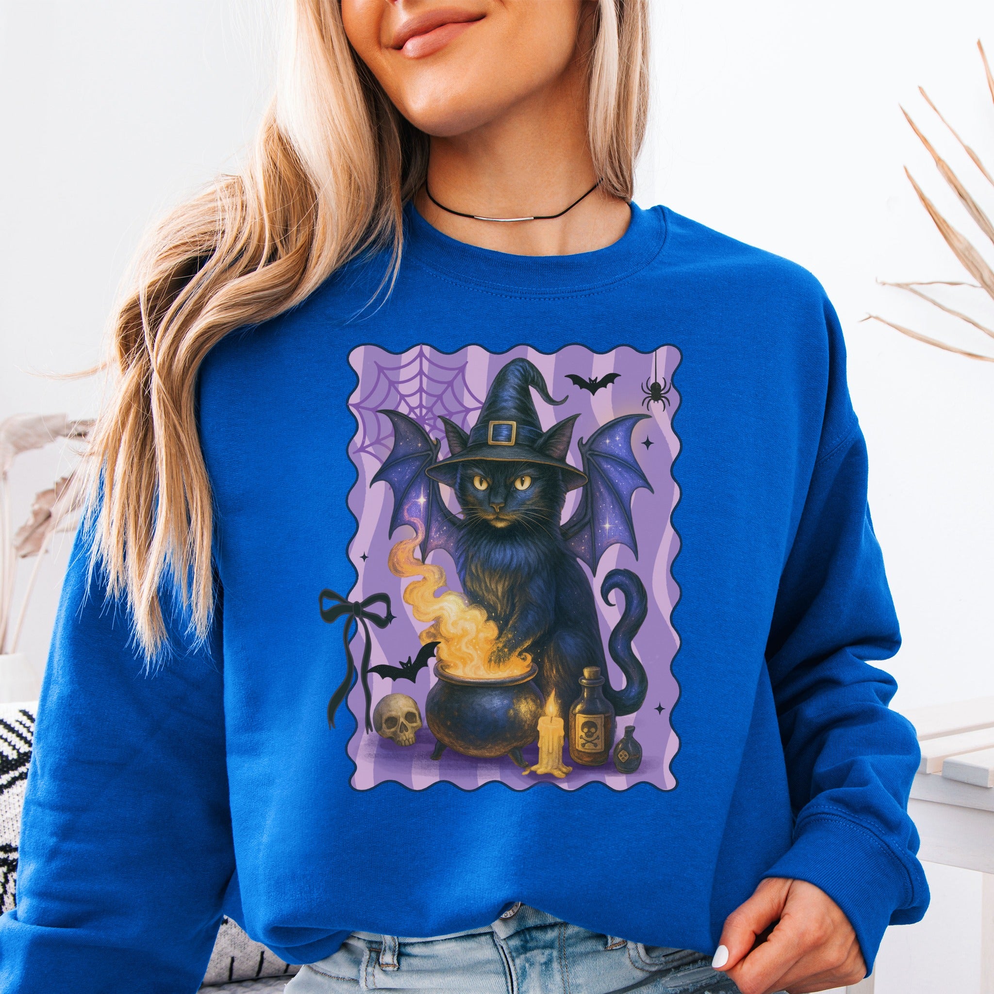 Batwing Witch Cat Sweatshirt