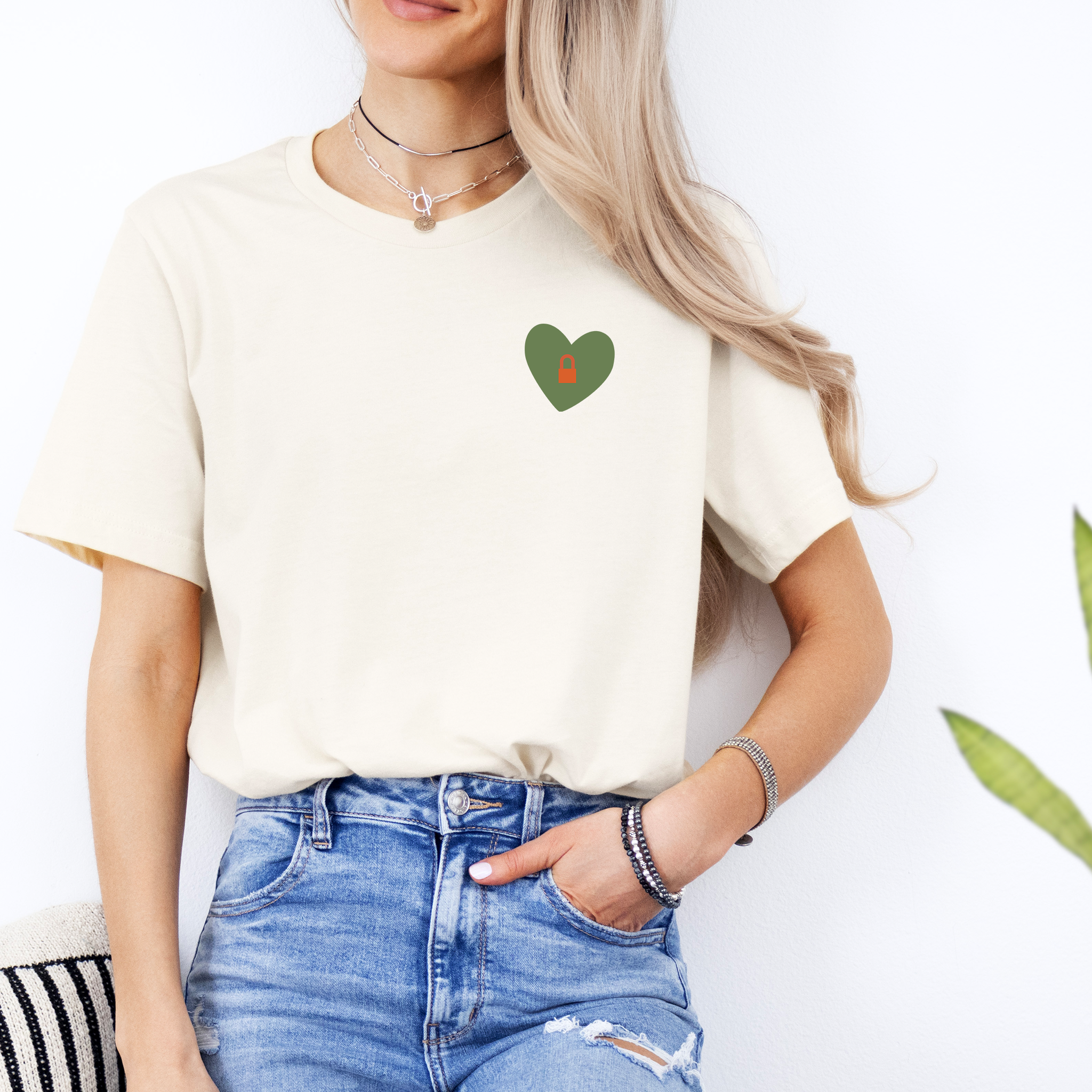 Locked Heart Romantic Graphic Tee