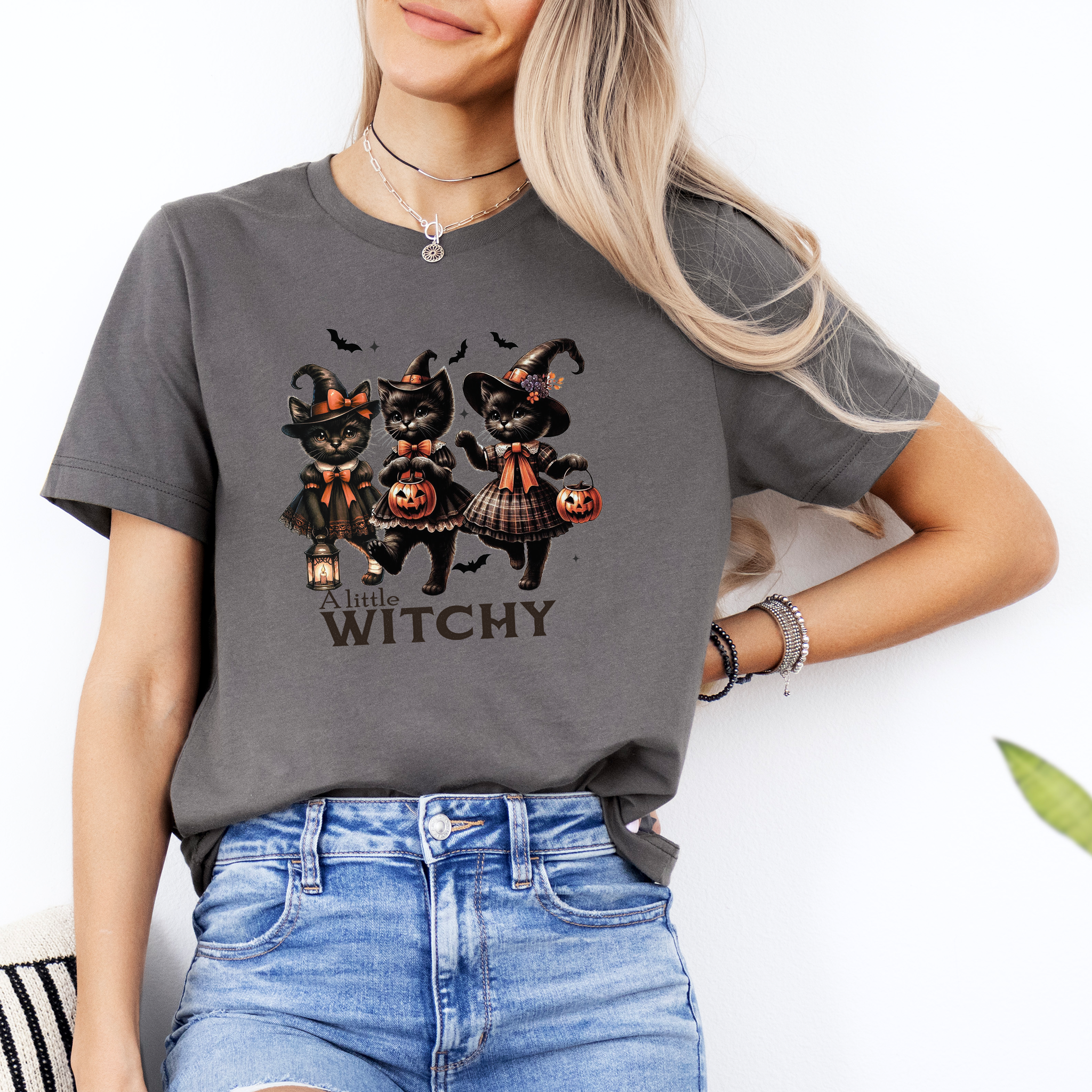 "A little witchy" Dancing Cats Vintage Tee