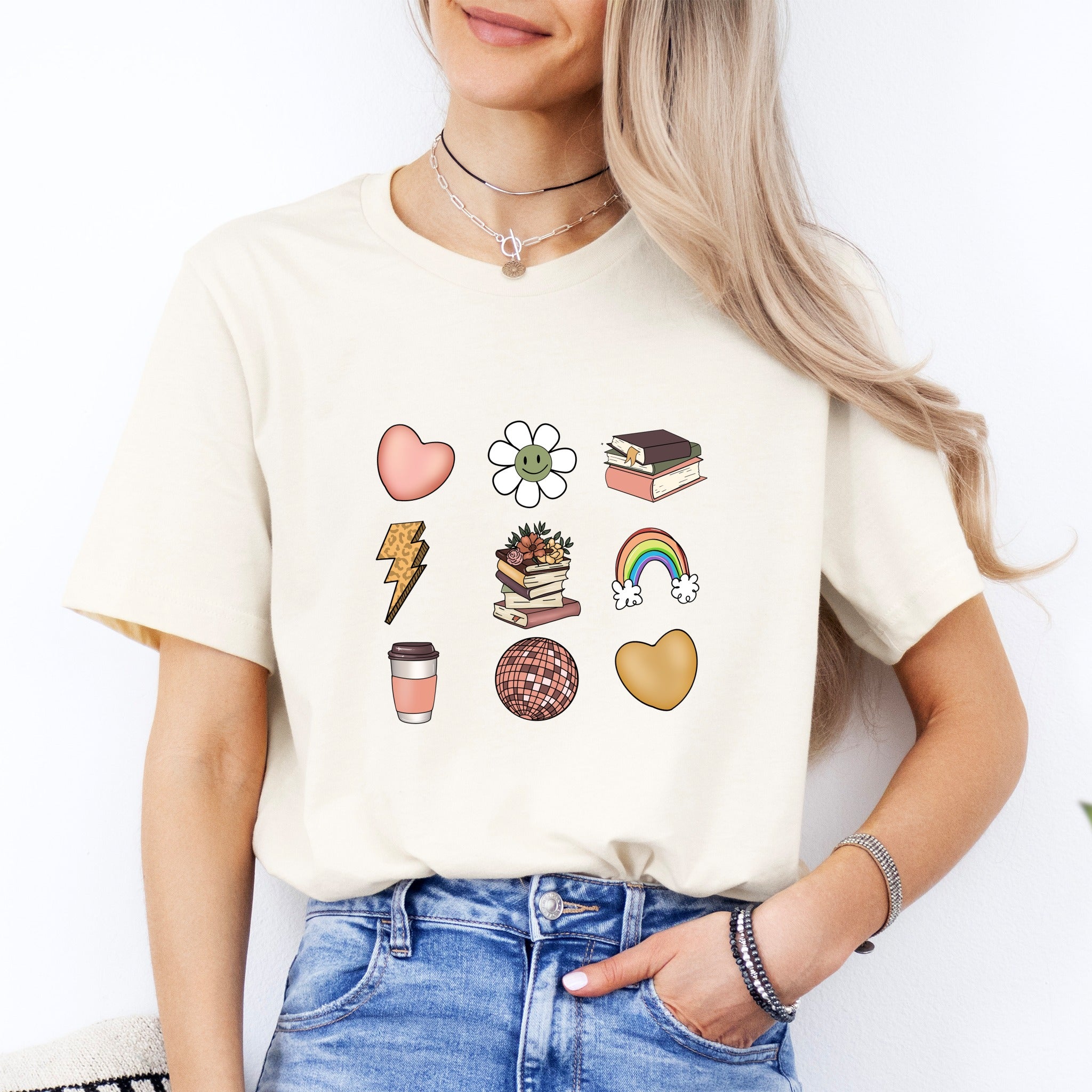 Book Lover Icons Tee