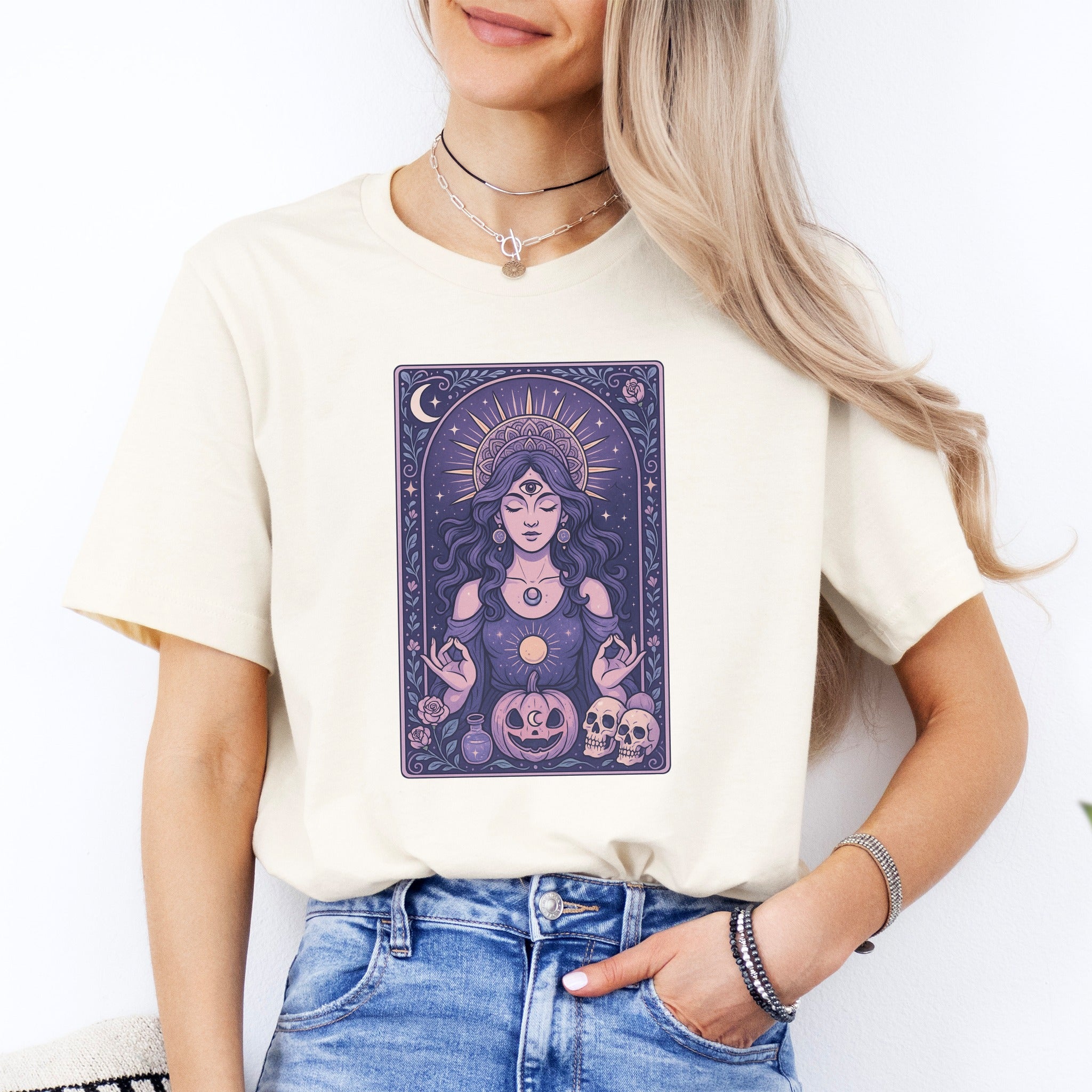 Divine Witch Goddess T-Shirt – Mystic Halloween Tee