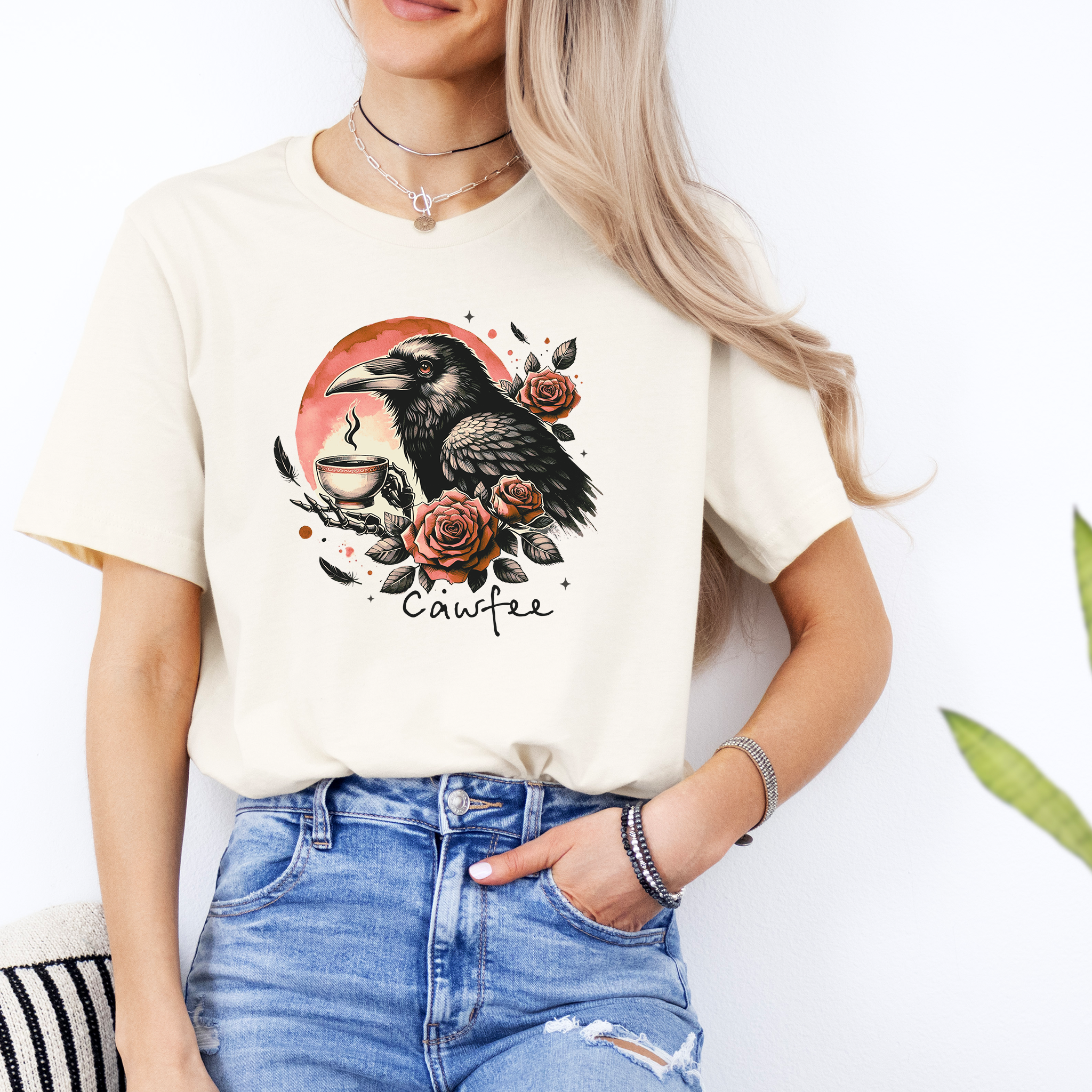 "Cawfee Raven Coffee Lover Tee