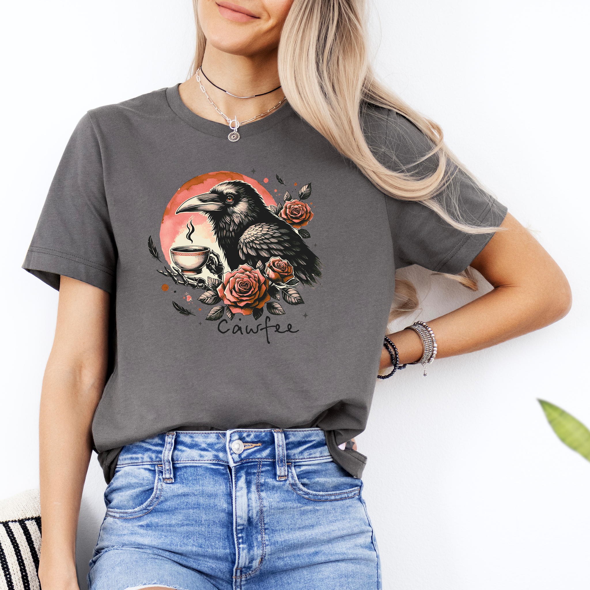 "Cawfee Raven Coffee Lover Tee