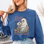 Dogs Because People are Creepy Crewneck Sweatshirt