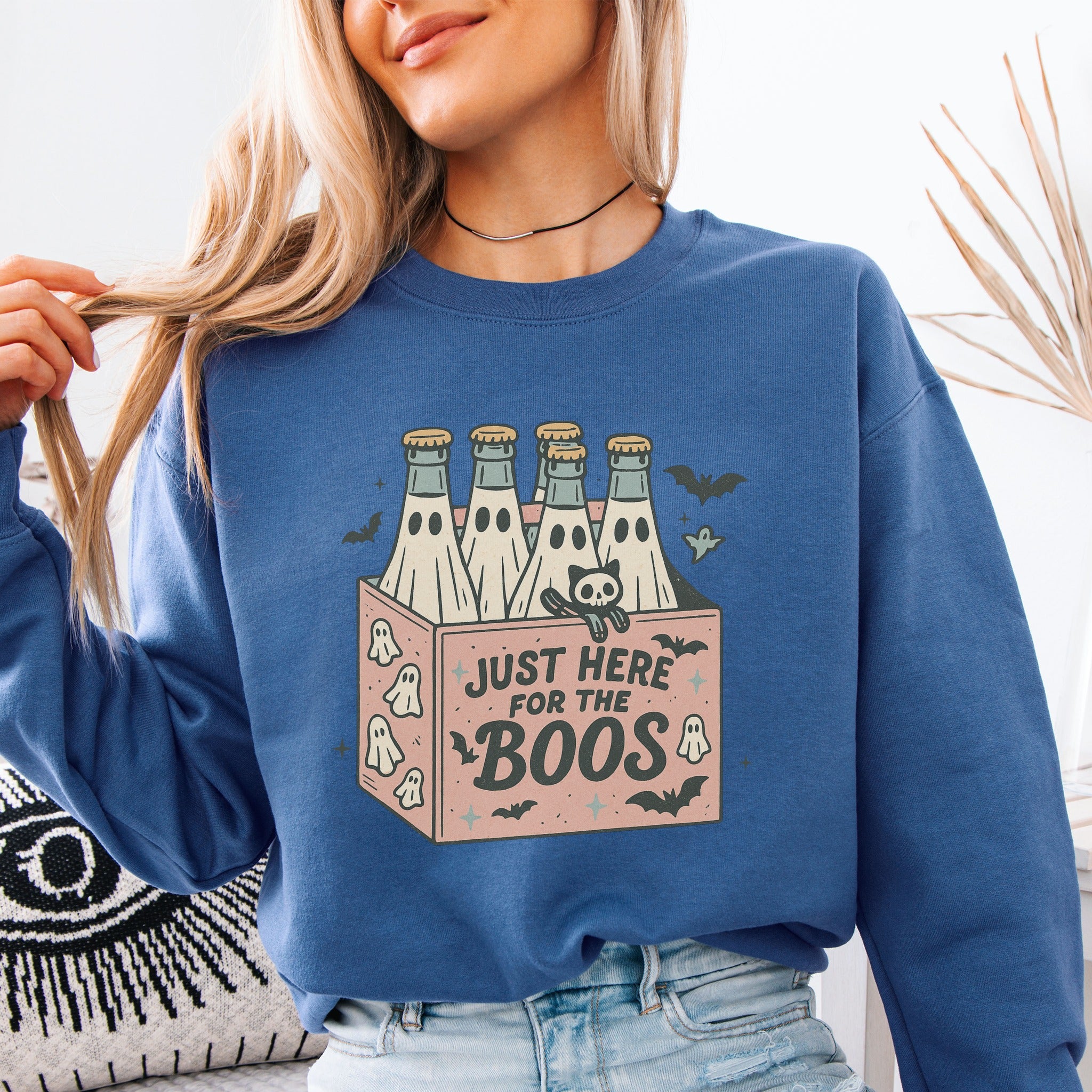 "Just Here for the Boos" Ghost Sweatshirt