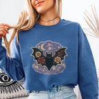Stay Weird Bat with Floral Wings Sweatshirt