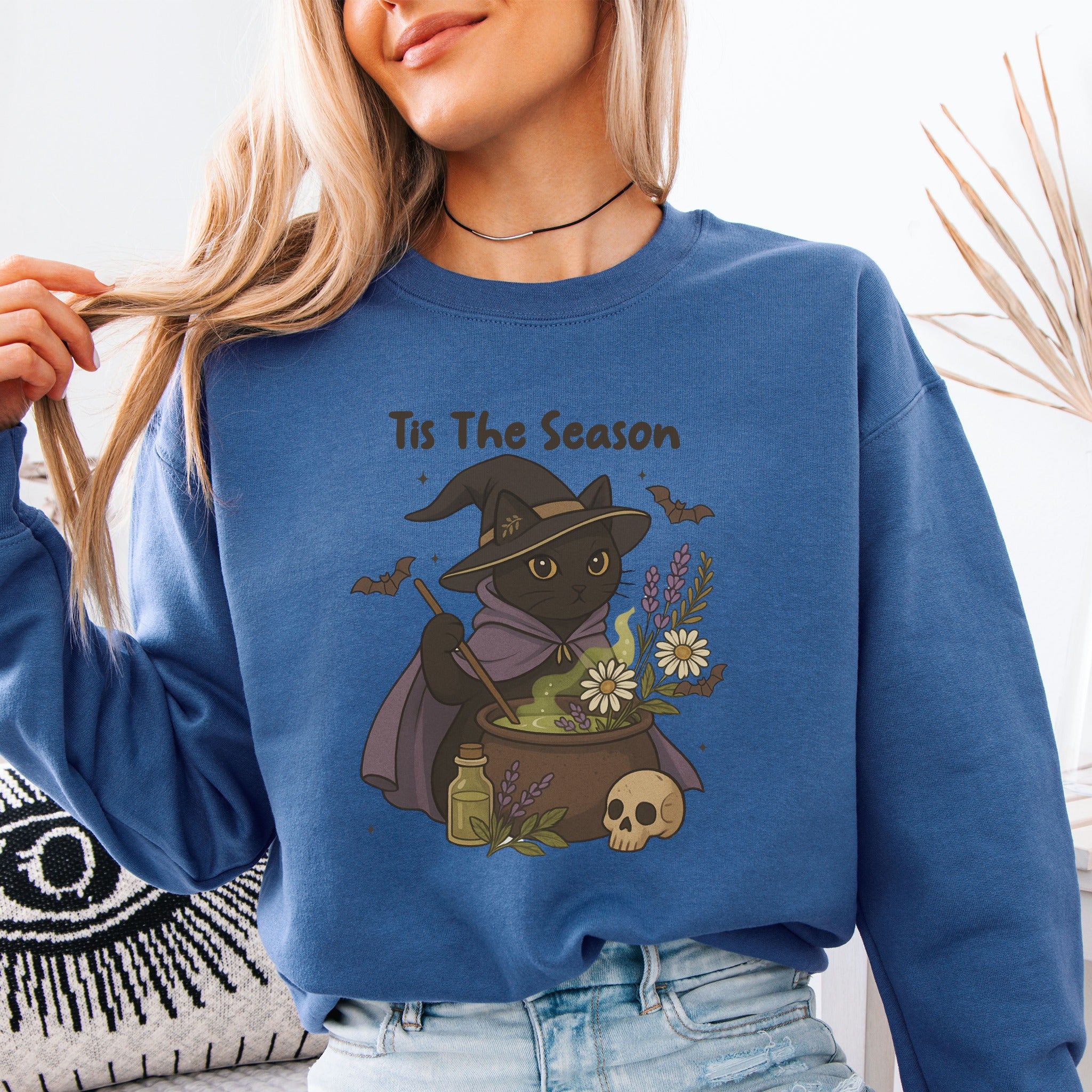 Witch Cat Tis The Season Hoodie