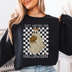 Just Waiting for Halloween Ghost Sweatshirt
