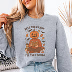 Pumpkin Head Book Lover Sweatshirt