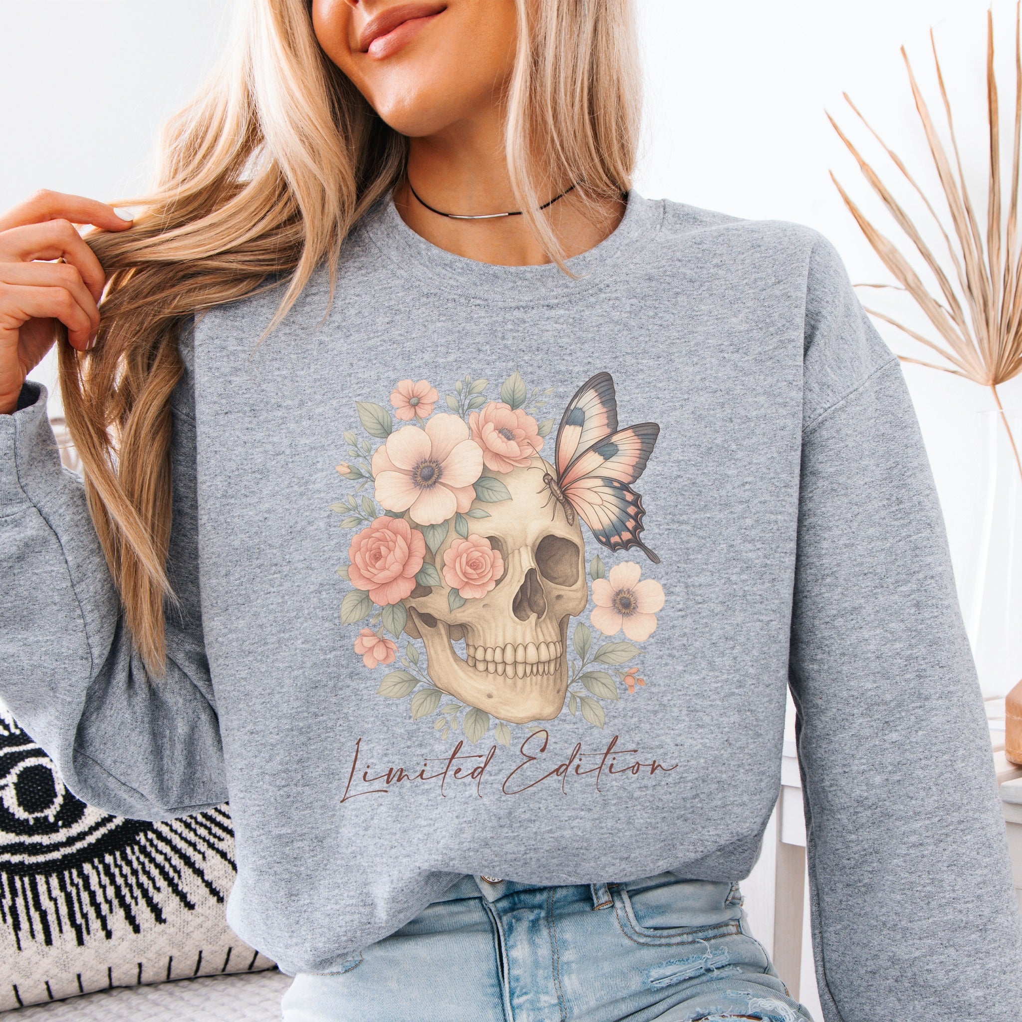 Limited Edition Floral Skull Sweatshirt