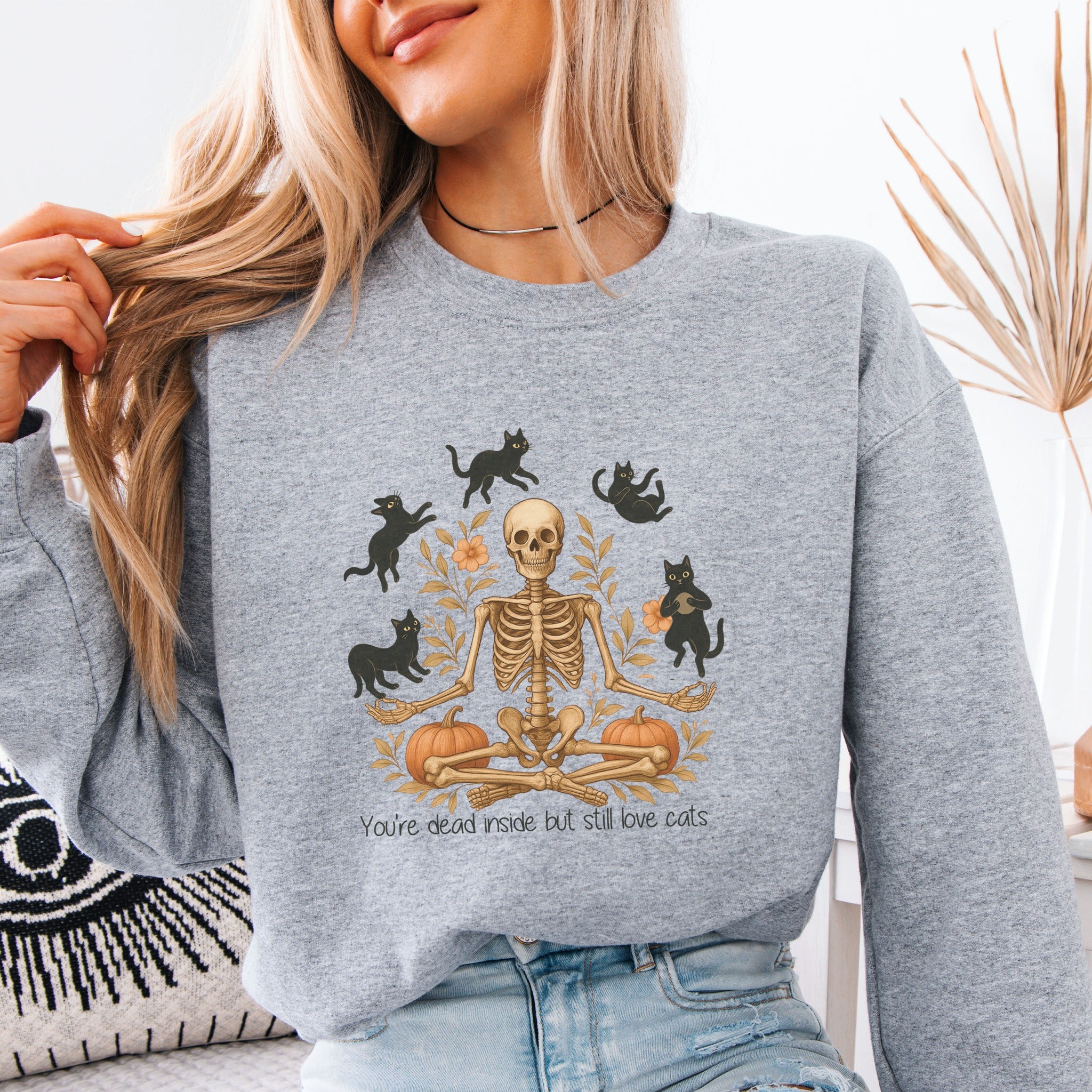 Skeleton Juggling Cats Sweatshirt