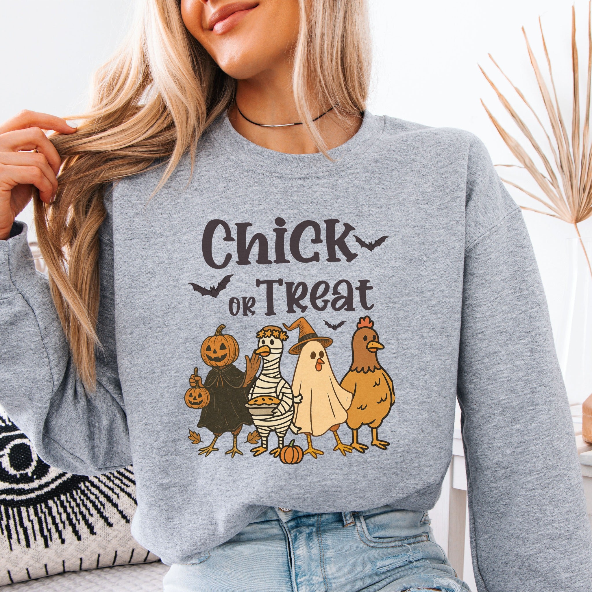 Chick Or Treat Graphic Sweatshirt