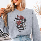 Spooky Season Snake Rose Sweatshirt