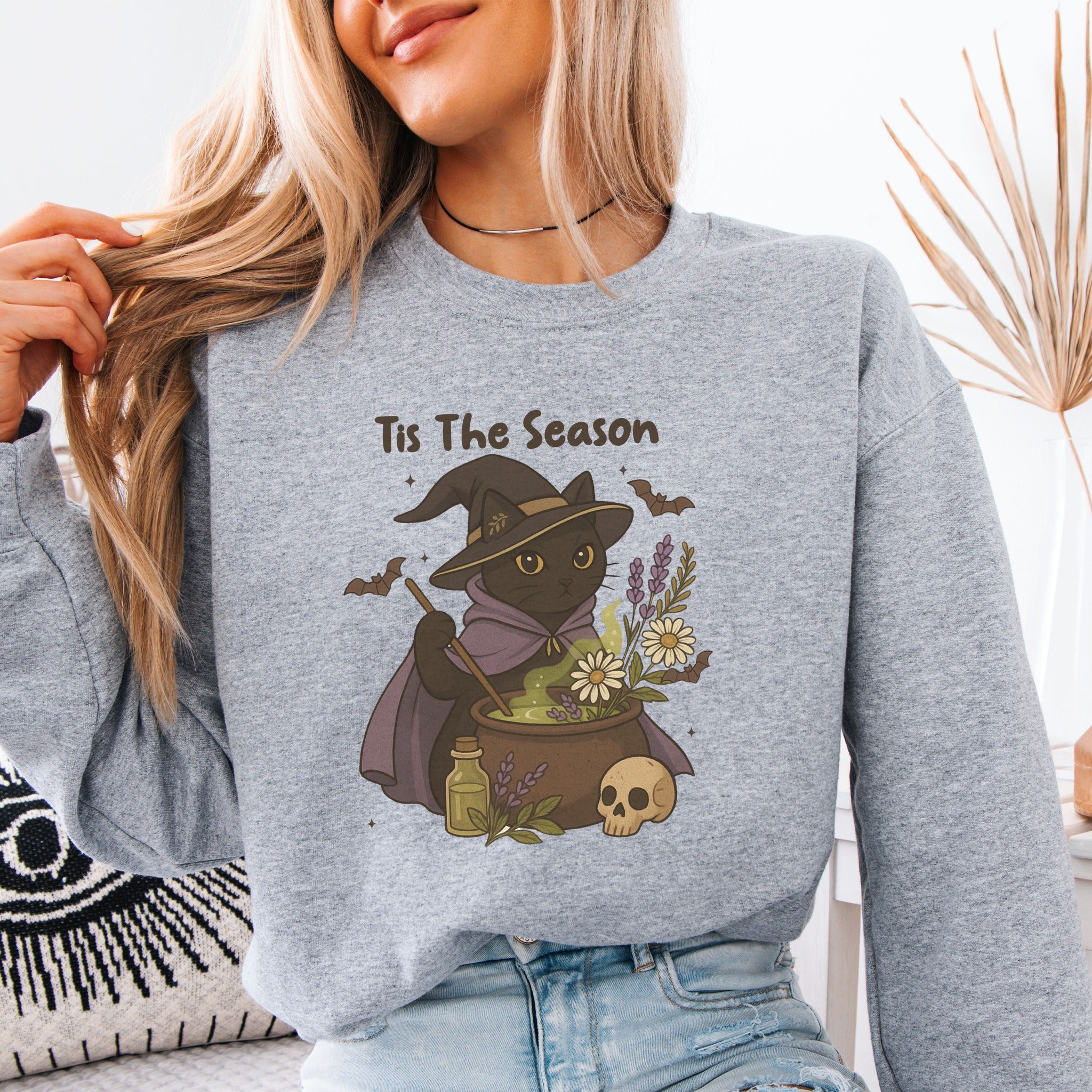 Witch Cat Tis The Season Hoodie