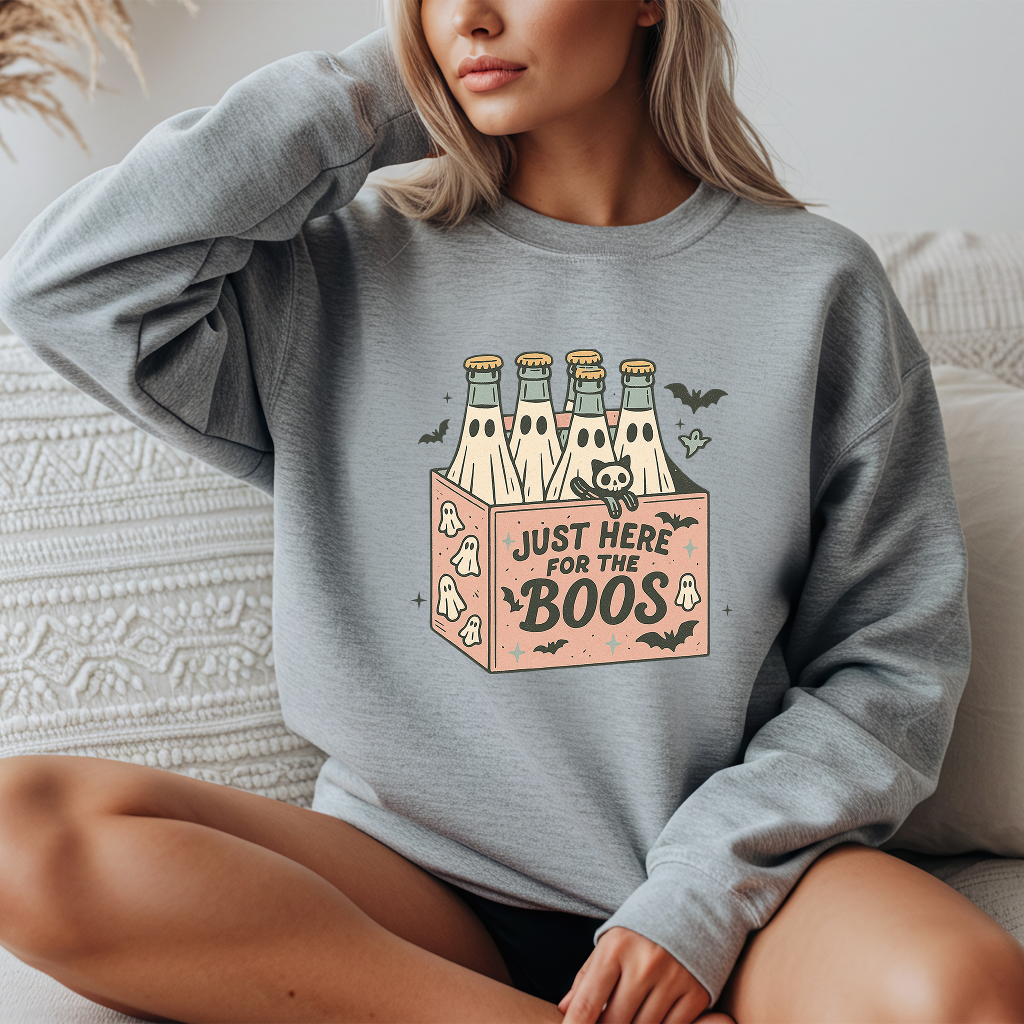 "Just Here for the Boos" Ghost Sweatshirt