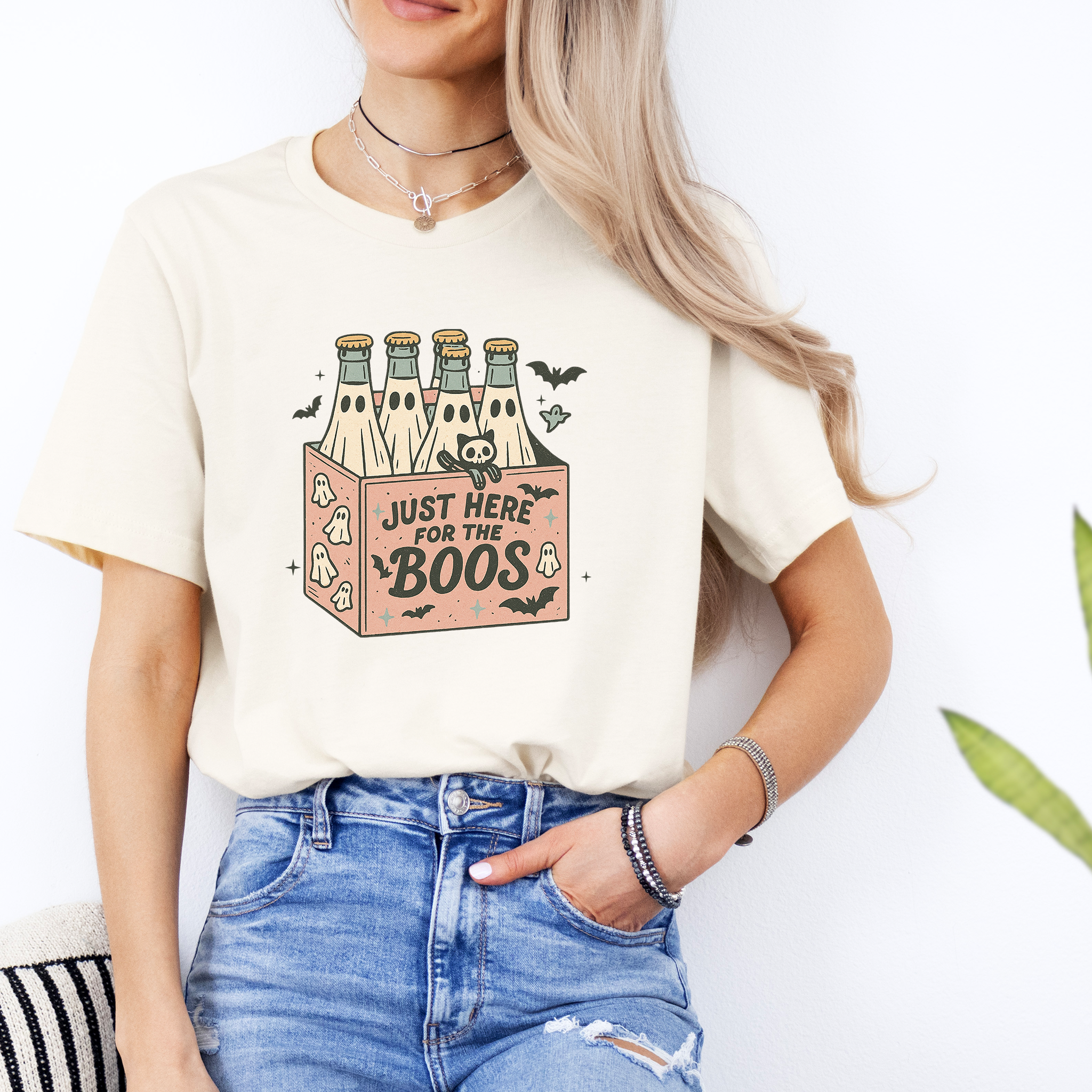 Just Here for the Boos – Funny Ghost T-Shirt
