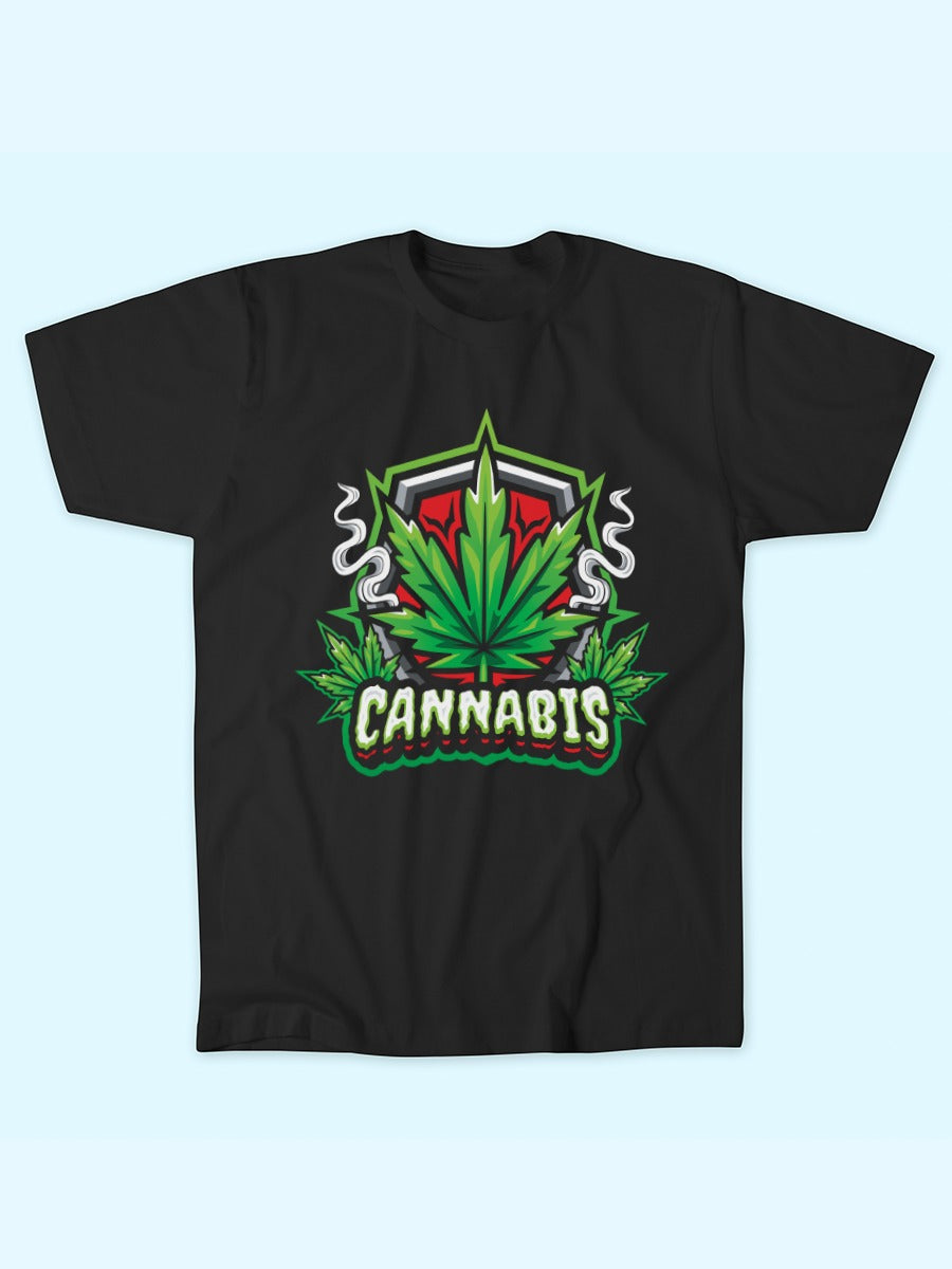 CANNABIS LEAF SHIELD TEE