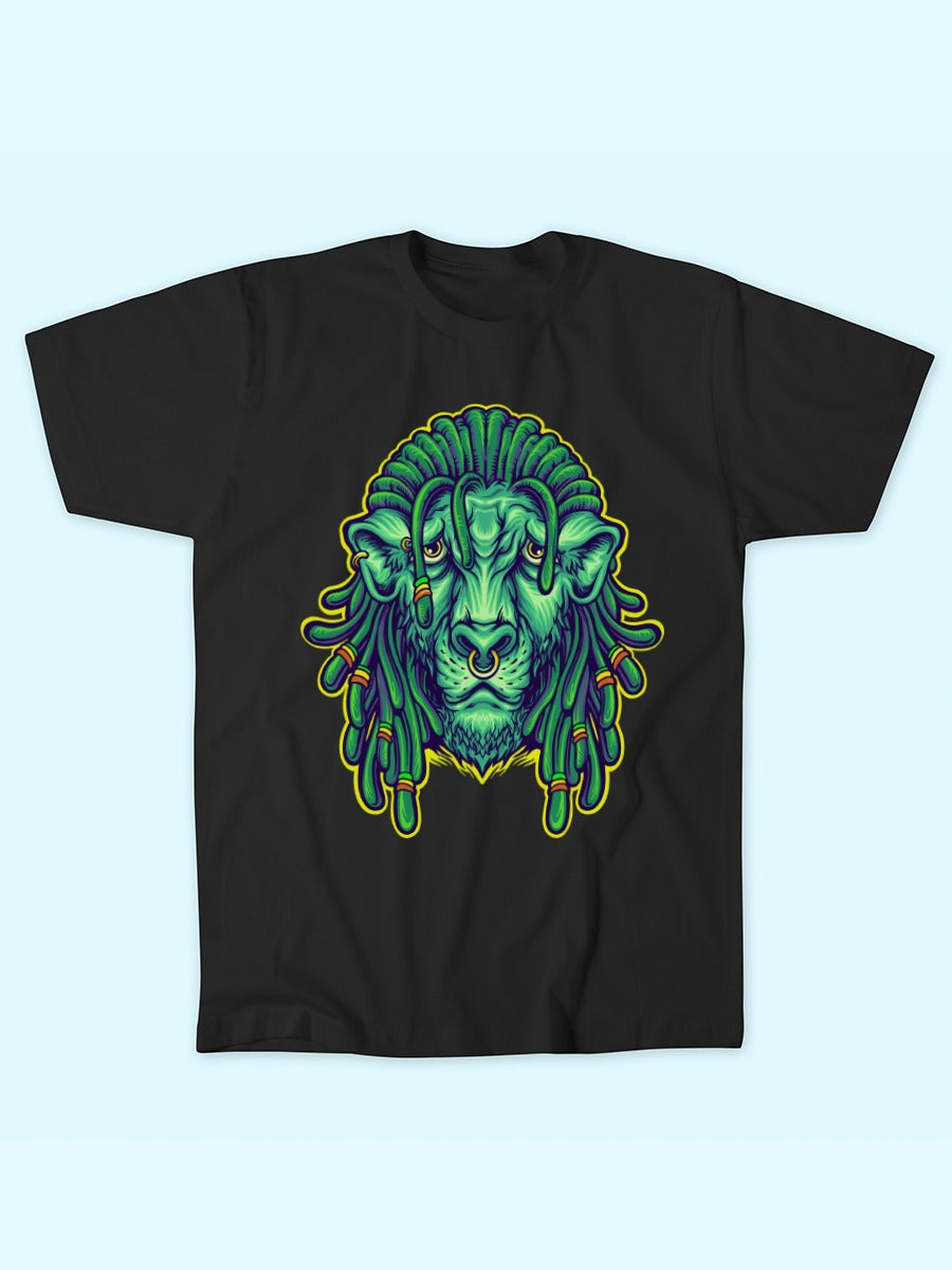 RASTA GREEN LION TEE
