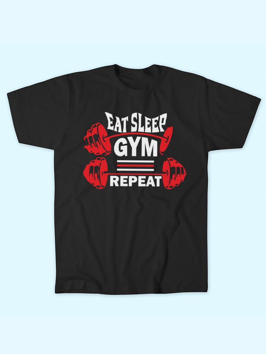 EAT SLEEP GYM REPEAT T-SHIRT