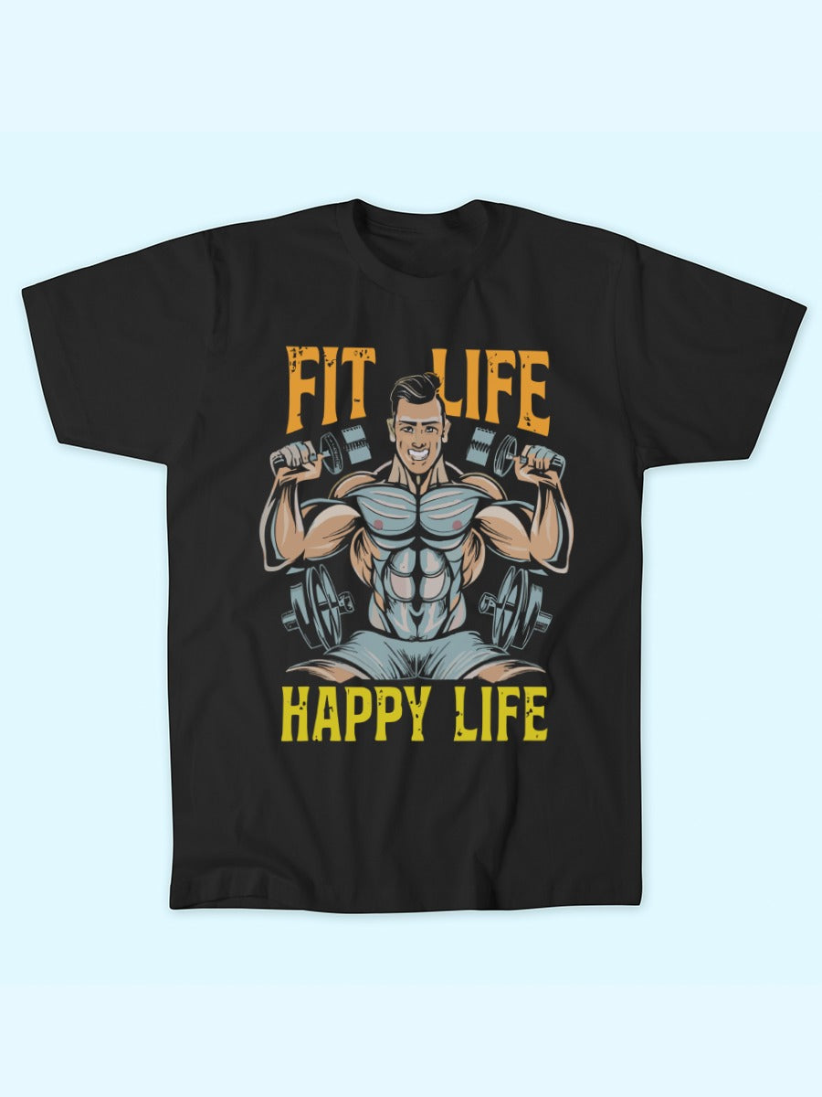 FIT LIFE HAPPY LIFE T-SHIRT