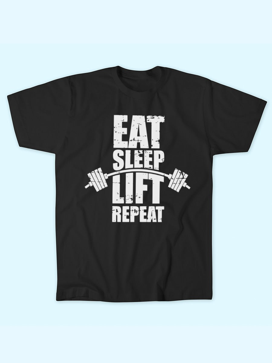 EAT SLEEP LIFT REPEAT T-SHIRT