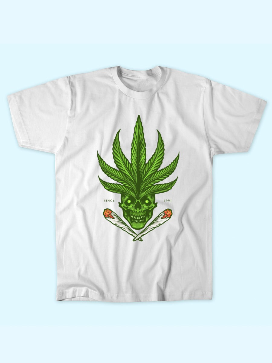 Green Leaf Skull TEE