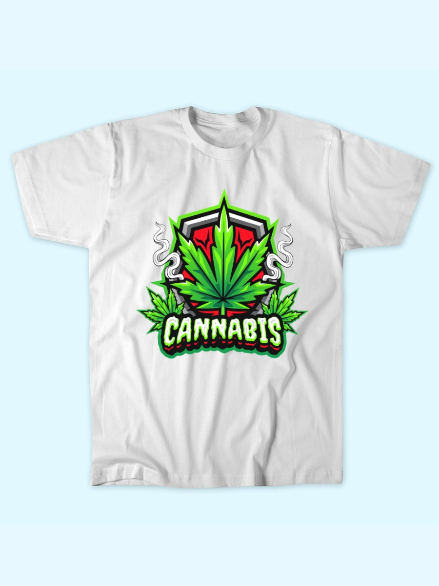CANNABIS LEAF SHIELD TEE