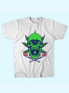 GREEN SKULL WITH JOINTS TEE