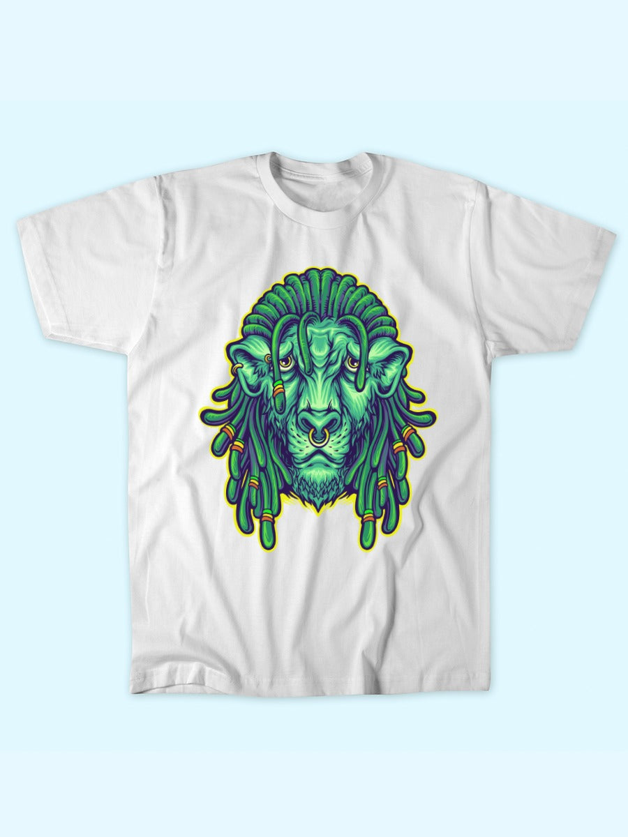 RASTA GREEN LION TEE