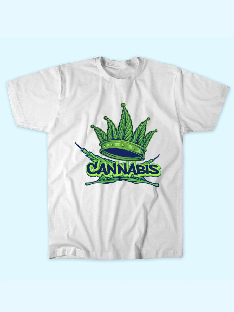 CANNABIS LEAF CROWN TEE