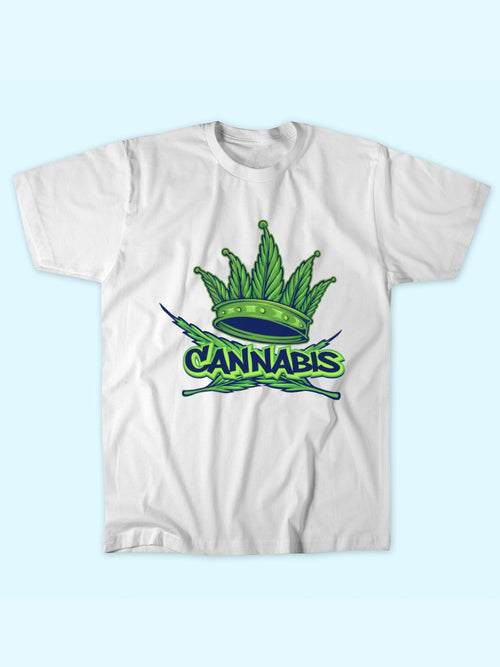 CANNABIS LEAF CROWN TEE