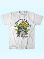 DONT PANIC IT'S ORGANIC RASTA SKULL TEE