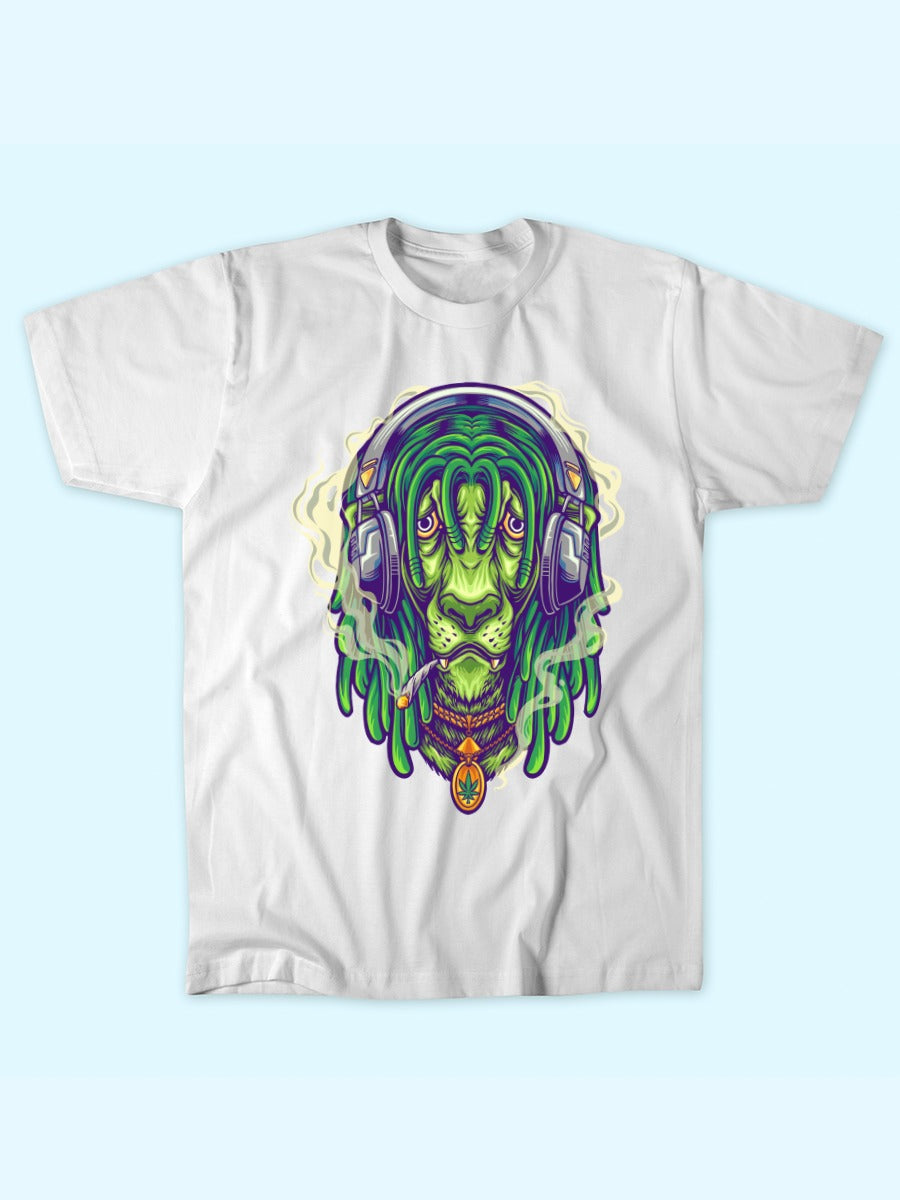 RASTA SMOKING GREEN LION TEE