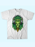 RASTA GREEN LION WITH HEADPHONES TEE
