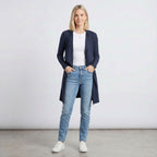 Knee Length Draped Cardigan