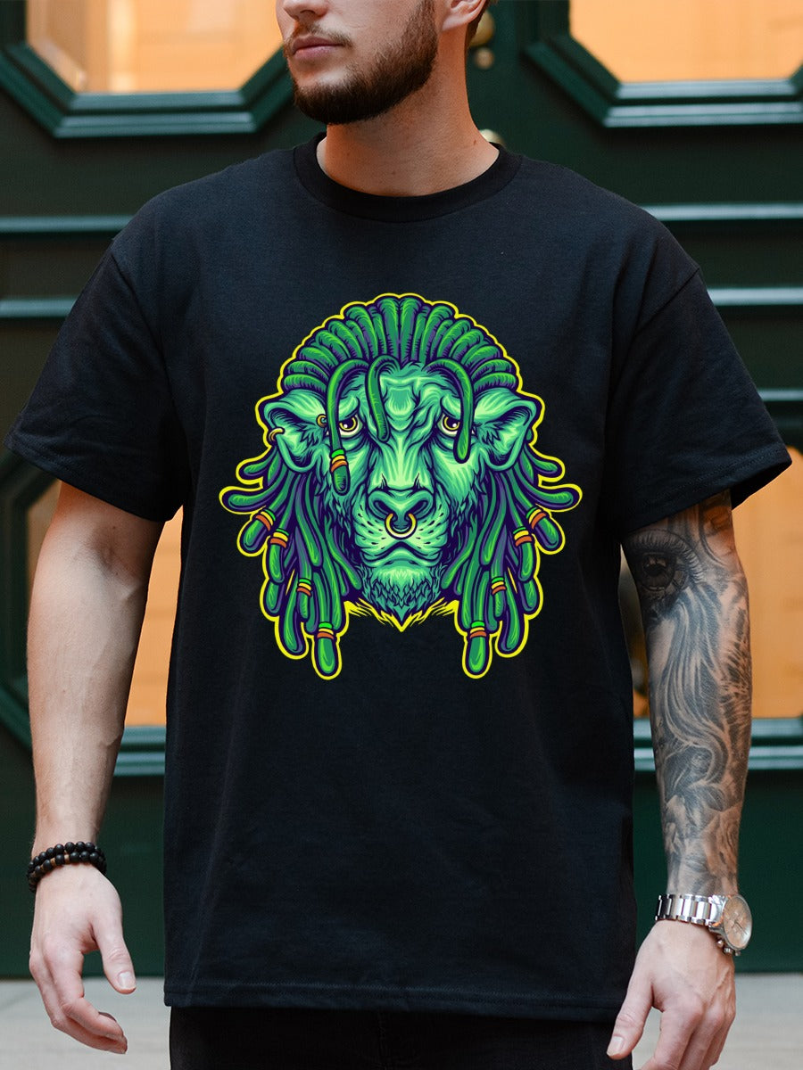 RASTA GREEN LION TEE
