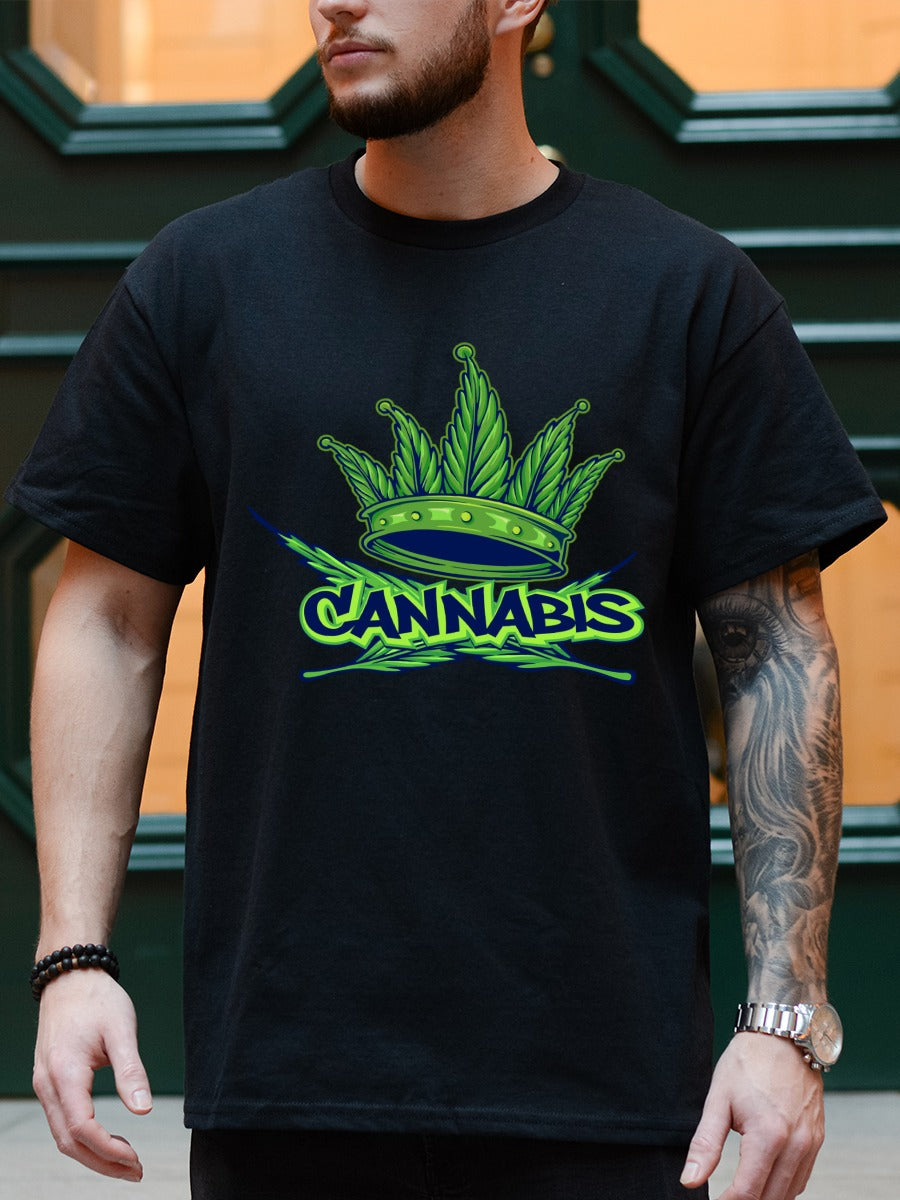 CANNABIS LEAF CROWN TEE