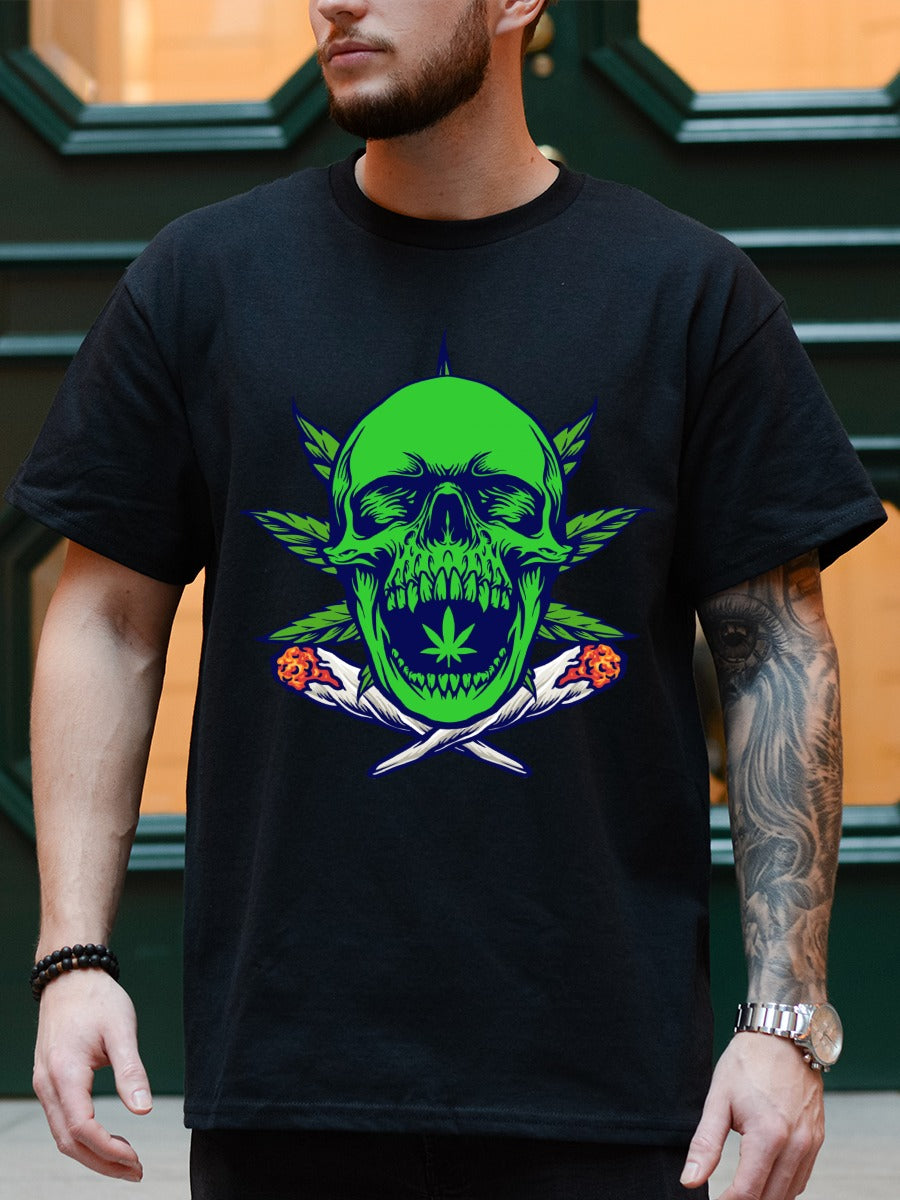GREEN SKULL WITH JOINTS TEE