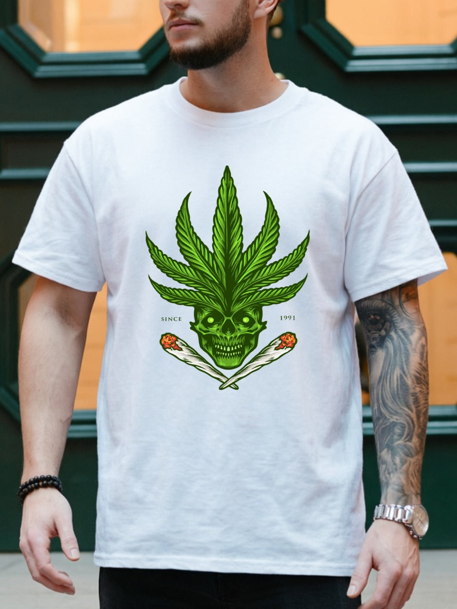 Green Leaf Skull TEE