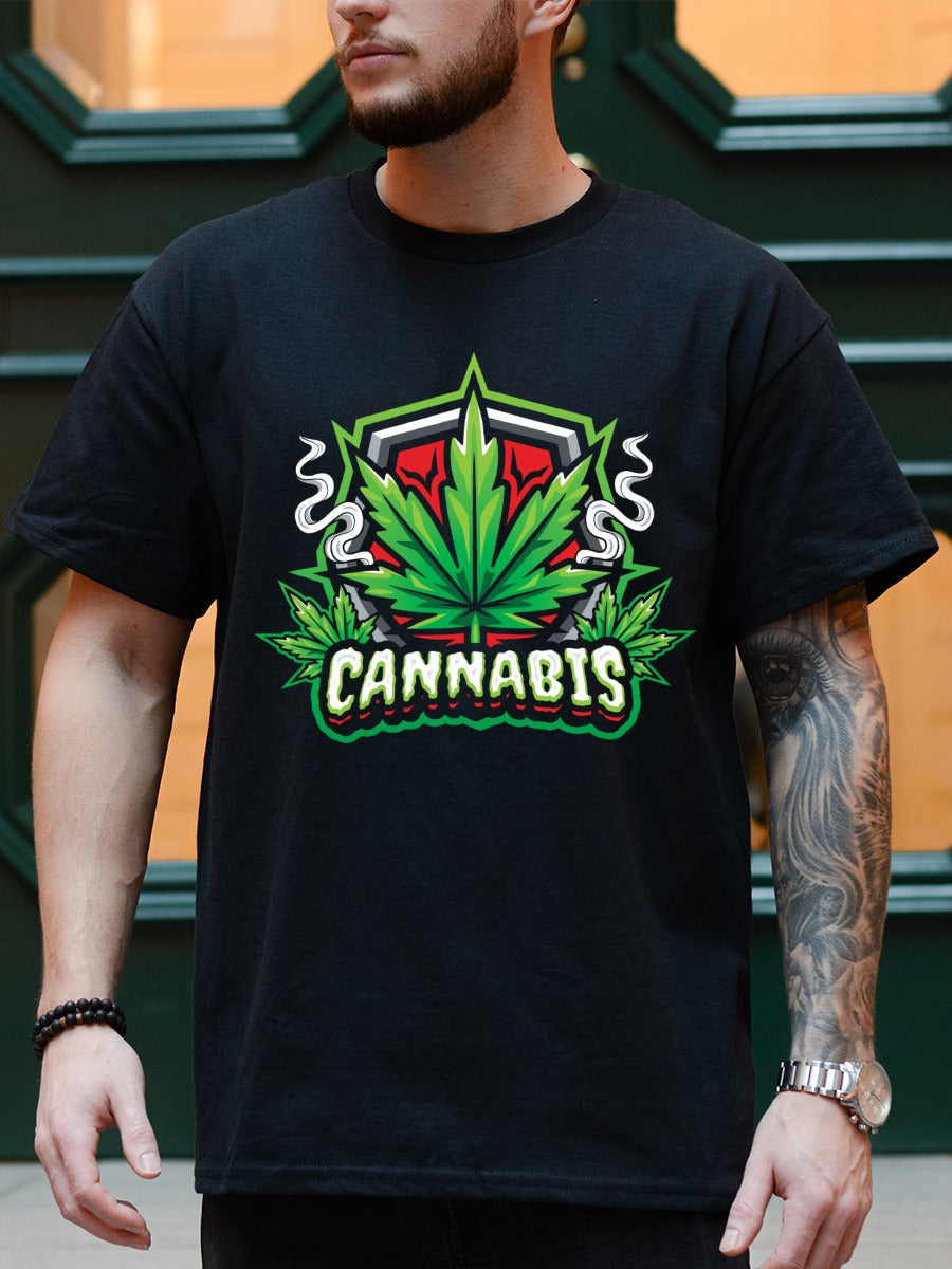 CANNABIS LEAF SHIELD TEE