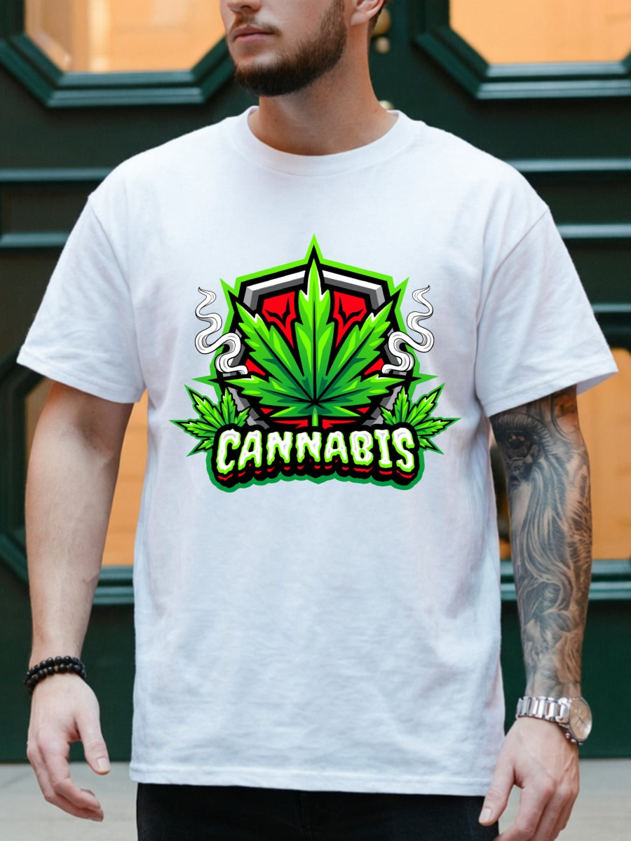 CANNABIS LEAF SHIELD TEE