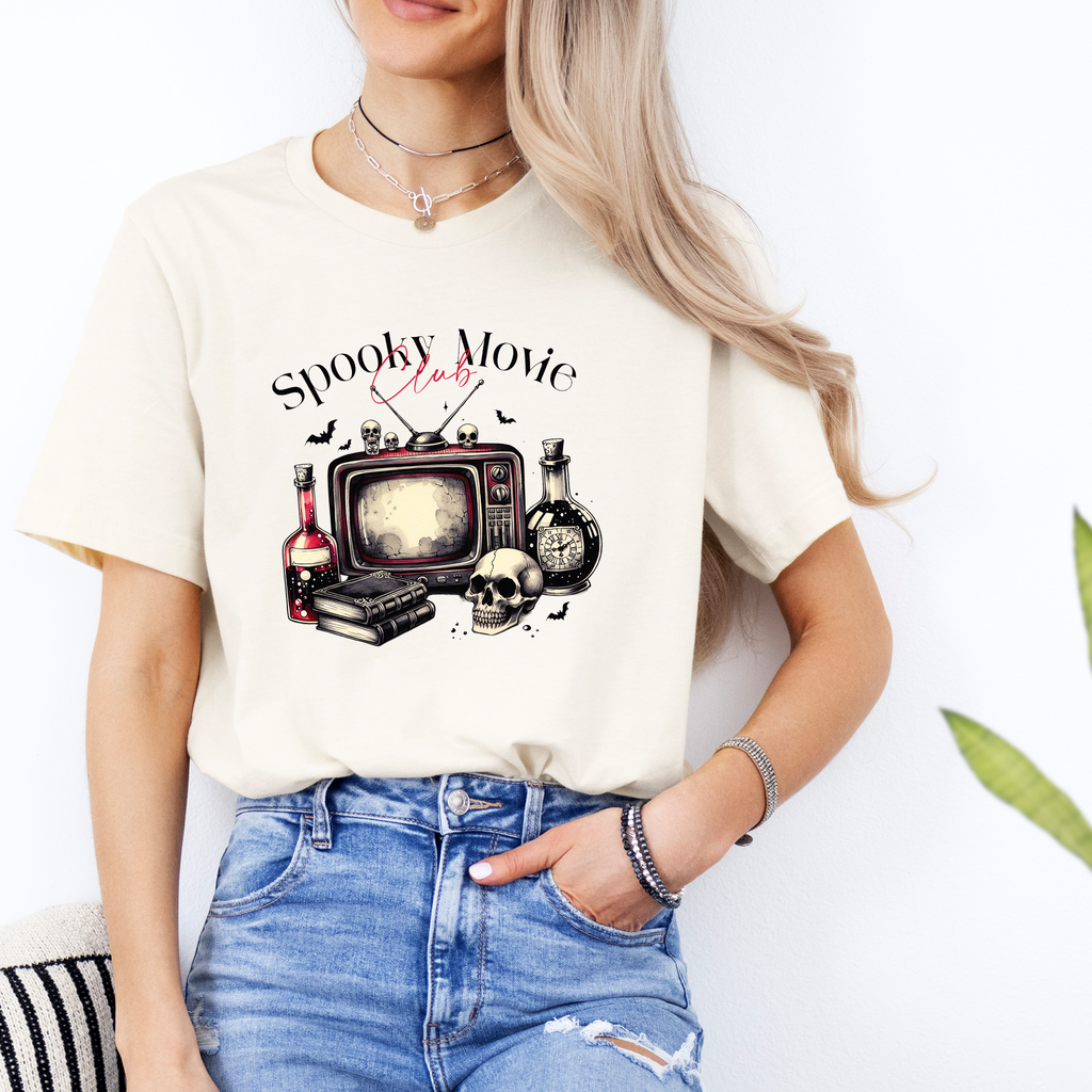 "Spooky Movie Club" Vintage Halloween Tee