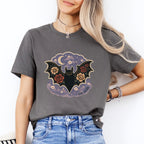 Stay Weird Bat with Floral Wings Tee