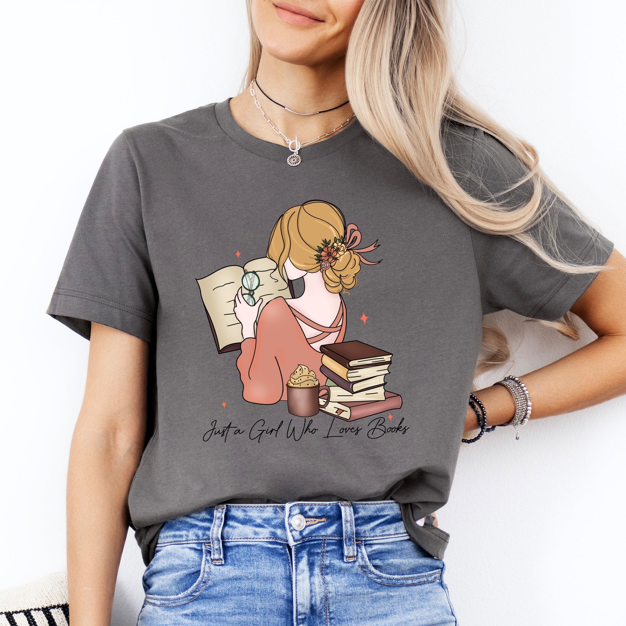 Just a Girl Who Loves Books Tee