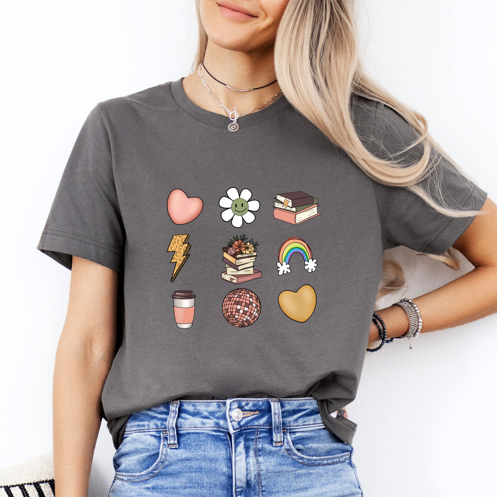 Book Lover Icons Tee