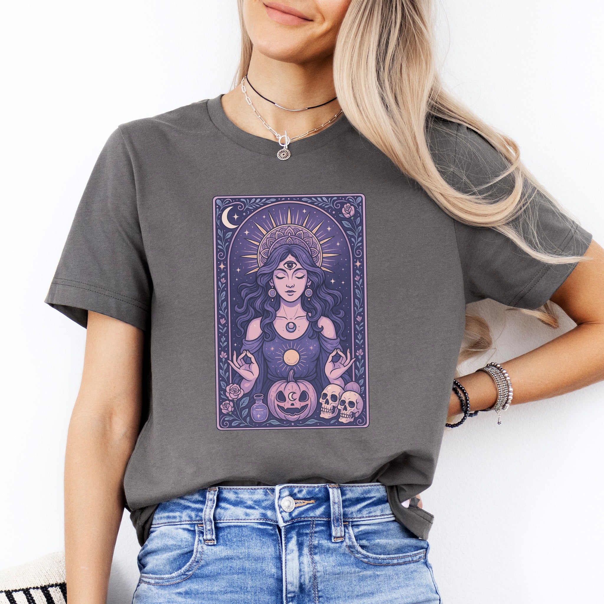 Divine Witch Goddess T-Shirt – Mystic Halloween Tee