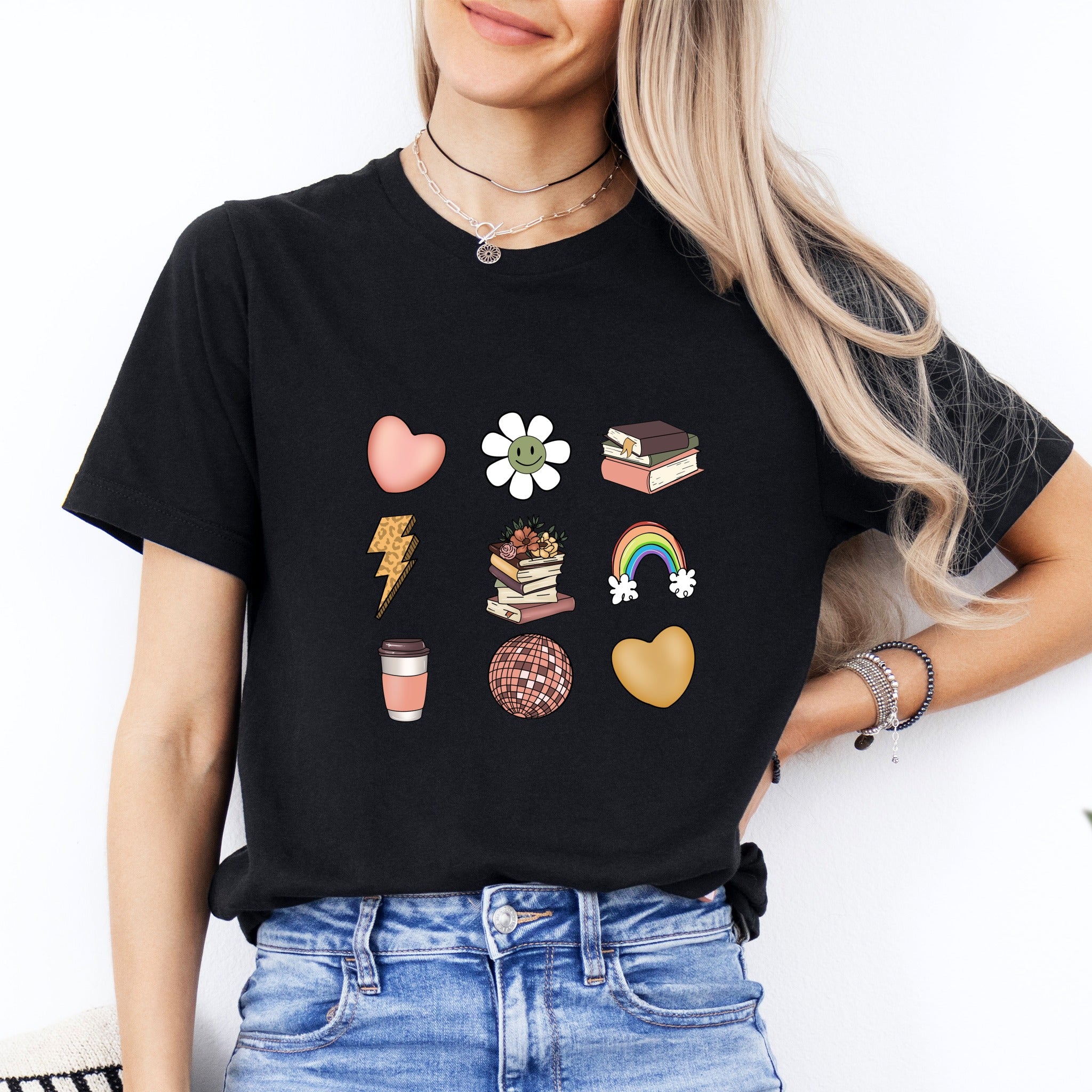Book Lover Icons Tee