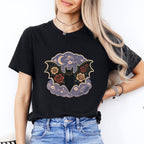 Stay Weird Bat with Floral Wings Tee