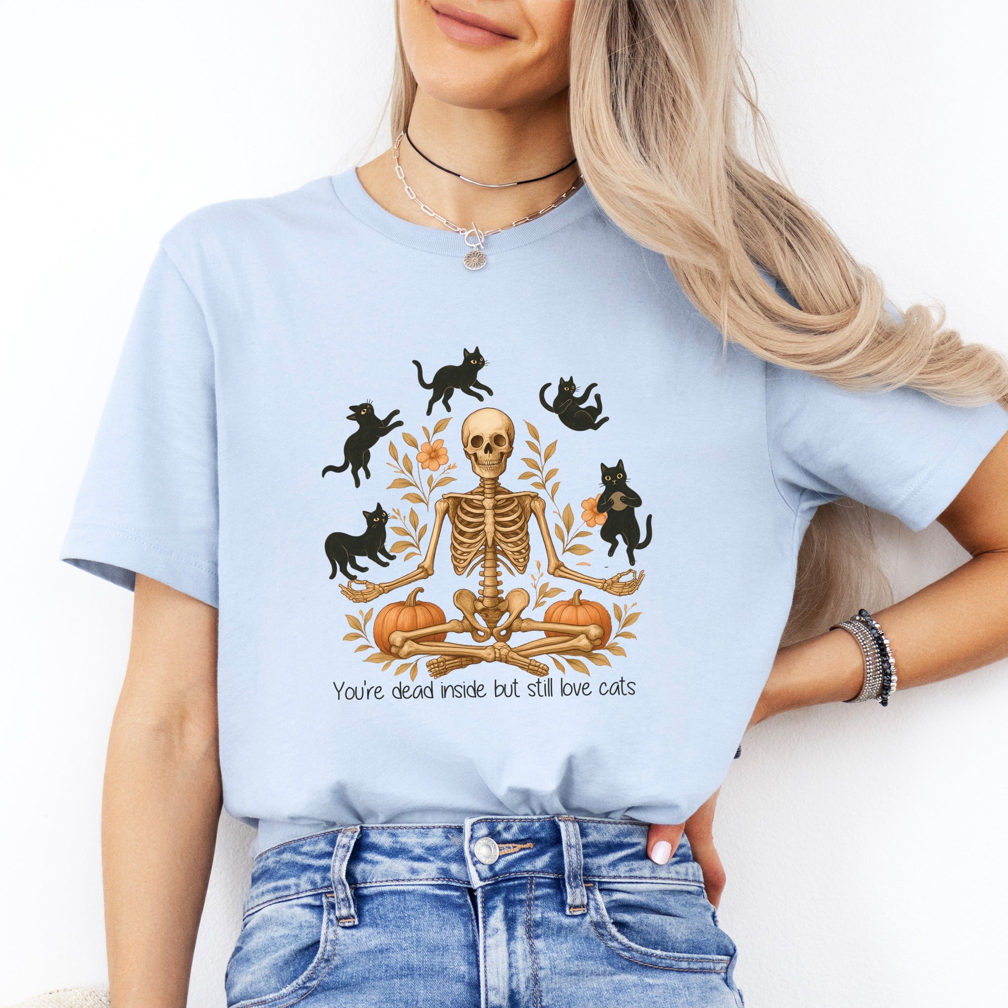 Skeleton Juggling Cats Tee