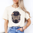 Celestial Moth Art – Moon & Atomic Design Tee